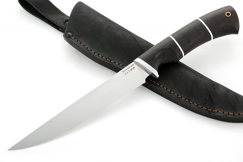Нож Филейный средний (х12МФ, чёрный граб)