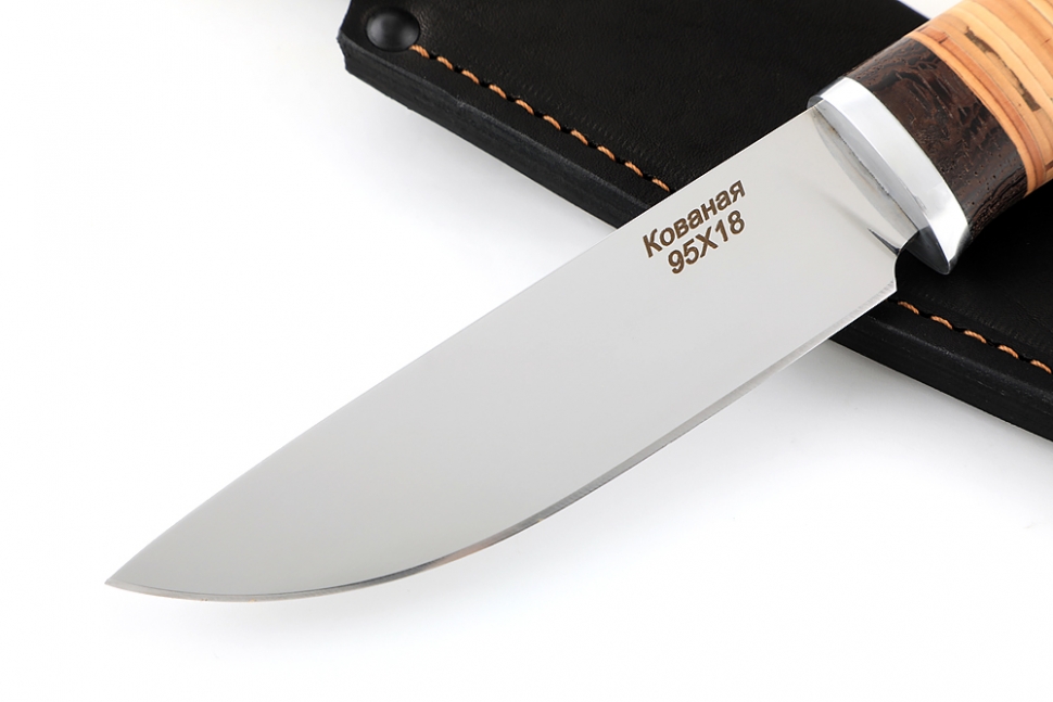 Нож Рысь (95Х18, береста)