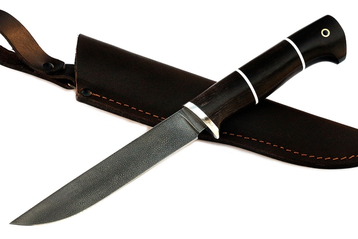 Нож Зубатка (ХВ5-Алмазка, чёрный граб)