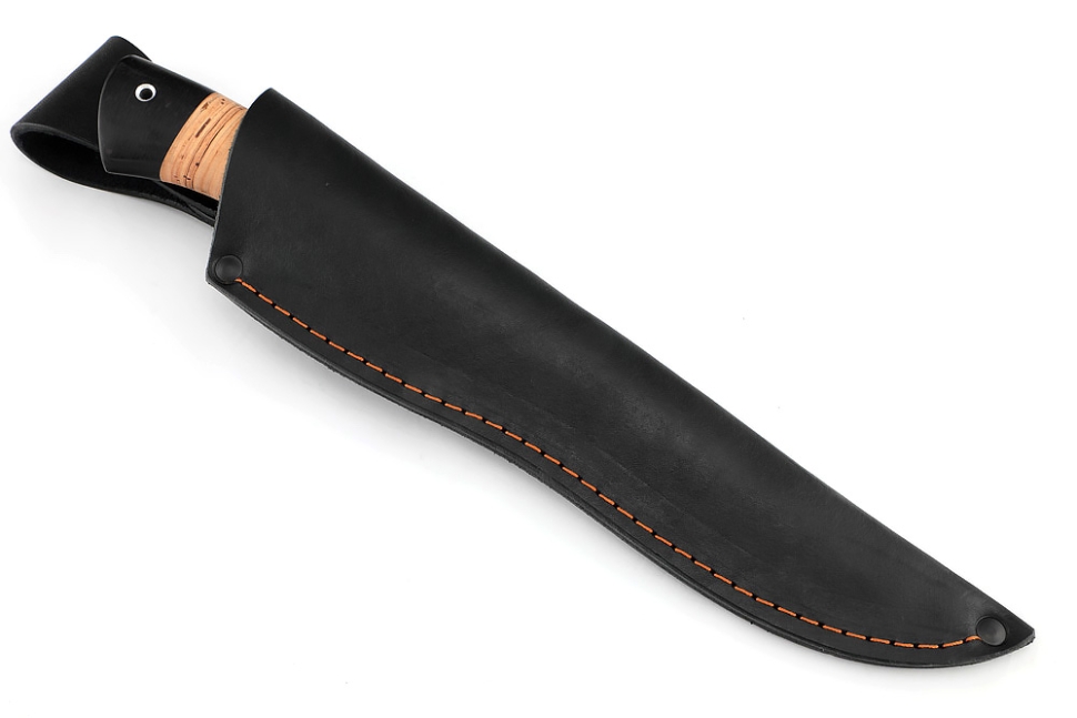 Нож Филейный средний (дамаск, береста)