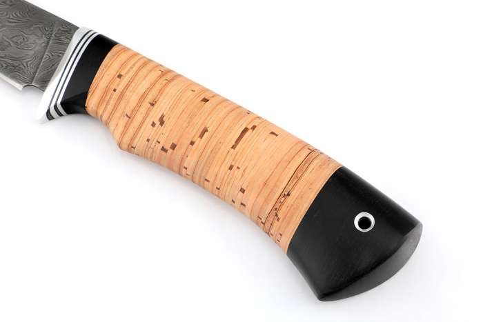 Нож Филейный средний (дамаск, береста)