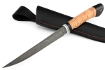 Нож Филейный средний (дамаск, береста) - Нож Филейный средний (дамаск, береста)