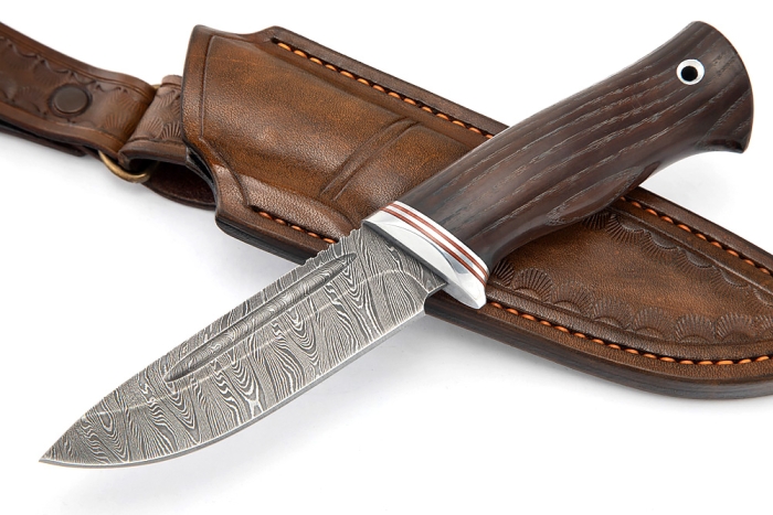 Нож Малыш (дамаск, термоциклированный ясень) формованные ножны