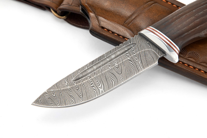 Нож Малыш (дамаск, термоциклированный ясень) формованные ножны