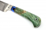 Нож Узбек-3 (К340, зелёная стабилизированная карельская берёза, проставка акрил, мельхиор) - Нож Узбек-2 (К340, зелёная стабилизированная карельская берёза, проставка акрил, мельхиор)