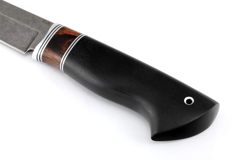 Нож Стрела сталь К340, вставка железное дерево, черный граб