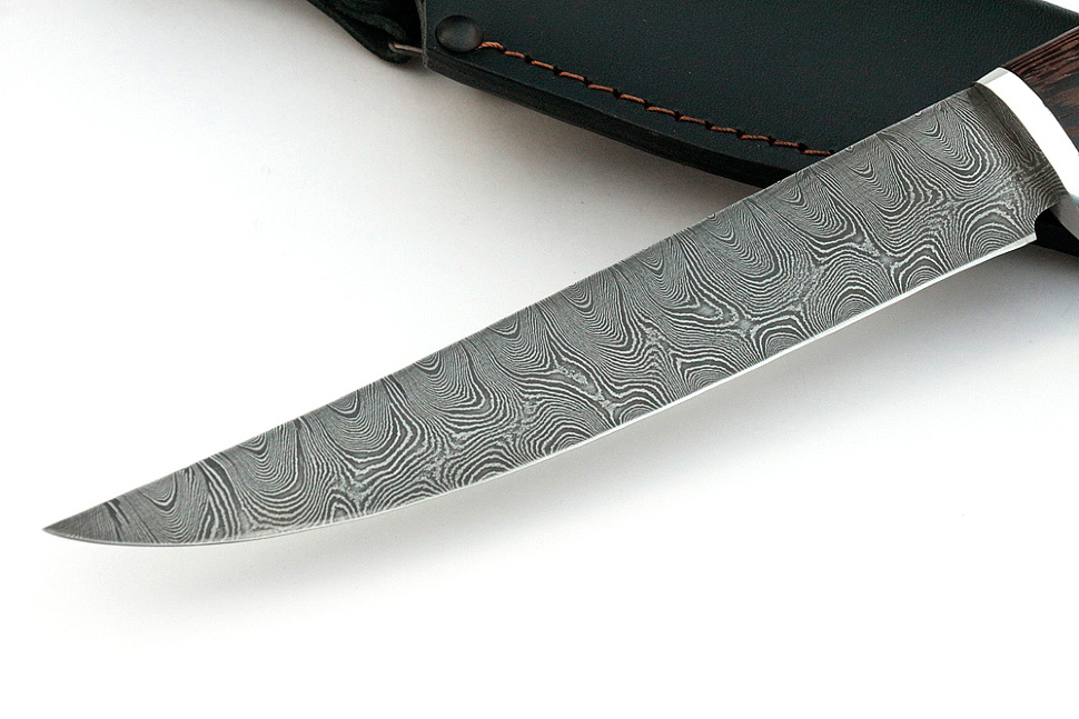 Нож Филейный средний (дамаск, венге)