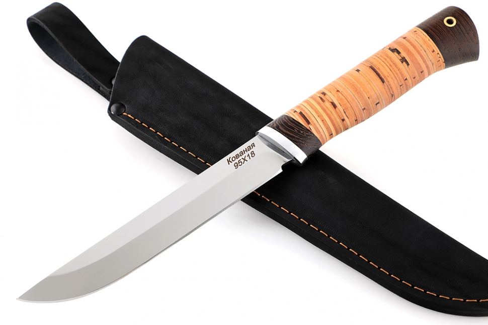 Нож Зубатка-2 (95Х18, береста)