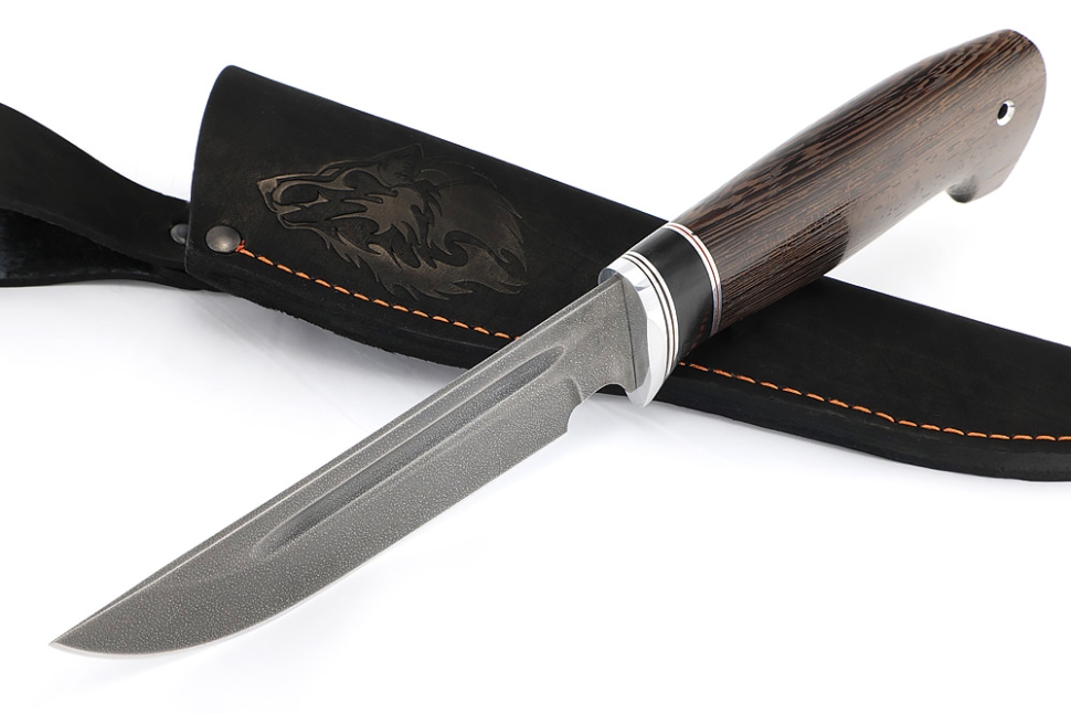 Нож Лесной (ХВ5-Алмазка с долом, черный граб, венге)