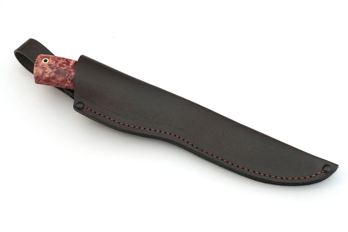 Нож Филейный средний (дамаск, карельская берёза)