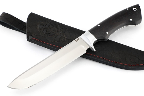 Нож Скат (х12МФ, чёрный граб) цельнометаллический