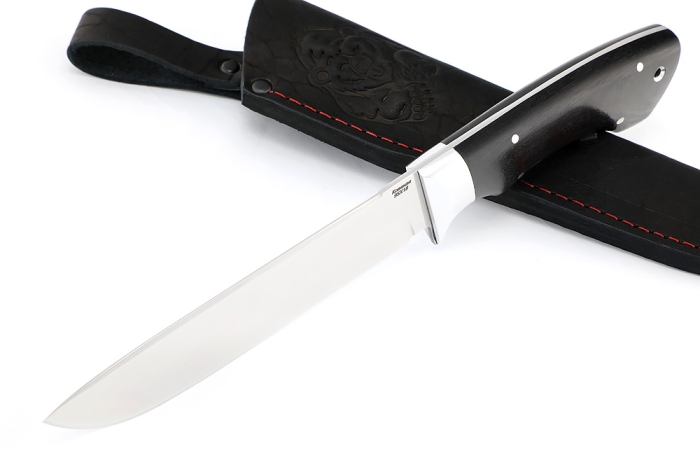 Нож Скат (х12МФ, чёрный граб) цельнометаллический