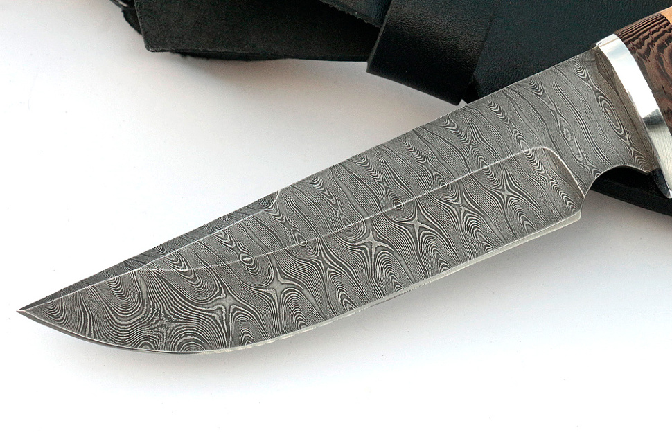Нож Лесной (дамаск, береста)