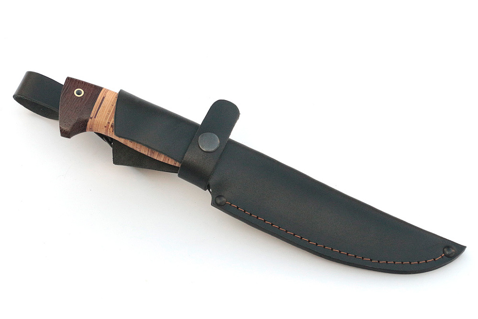 Нож Лесной (дамаск, береста)