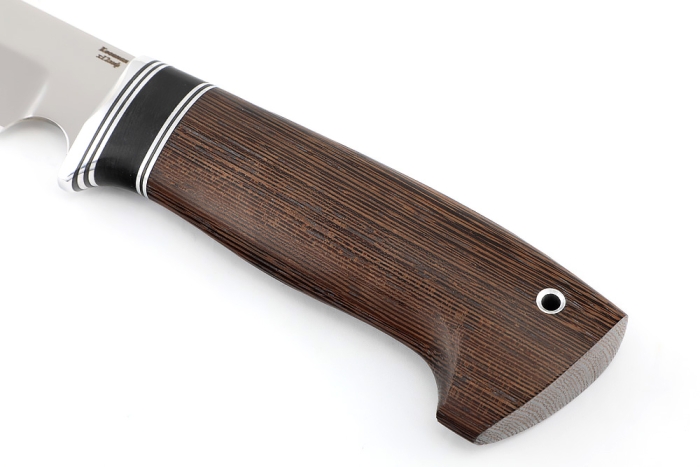 Нож Лесной х12МФ, вставка черный граб, венге