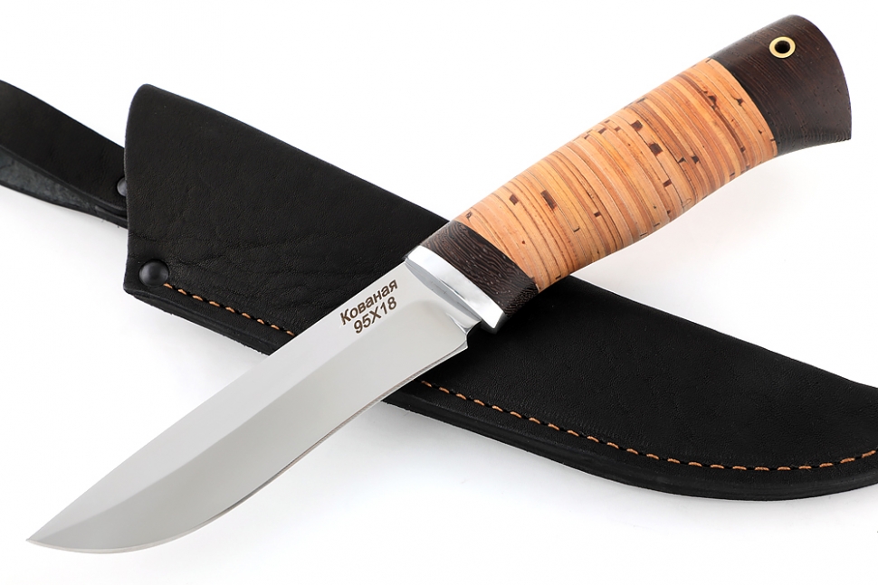 Нож Соболь (95Х18, береста)