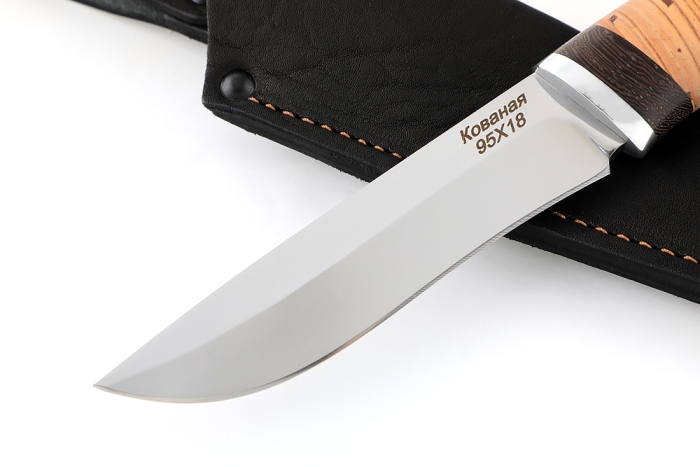 Нож Соболь (95Х18, береста)