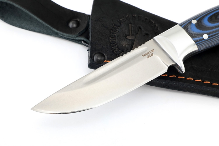 Нож Малыш (S390, рукоять G10 синяя) цельнометаллический