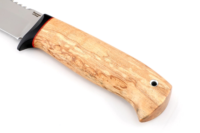 Нож Судак большой х12МФ, G10+карельская берёза