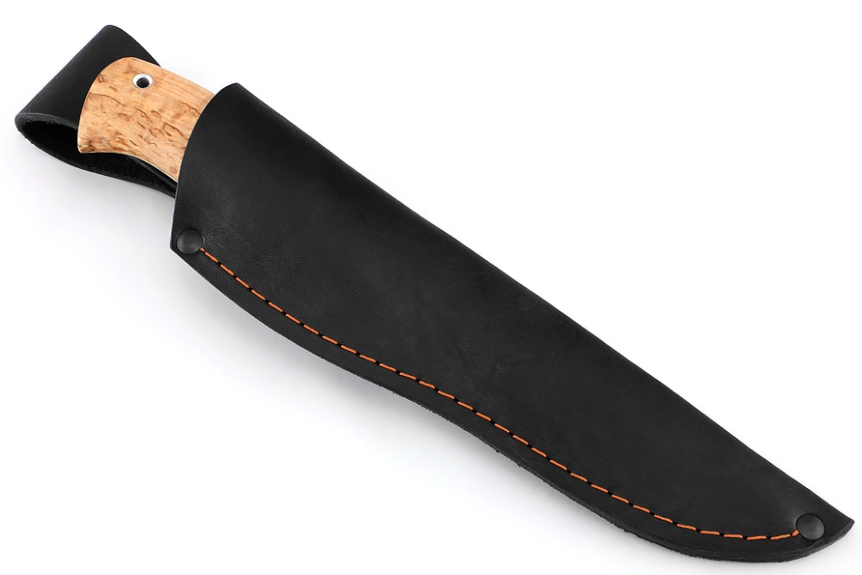 Нож Судак большой х12МФ, G10+карельская берёза