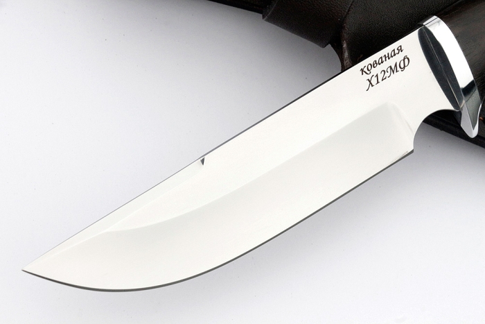 Нож Лесной (х12МФ, чёрный граб)