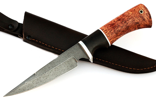 Нож Комар (ХВ5-Алмазка, карельская берёза) 