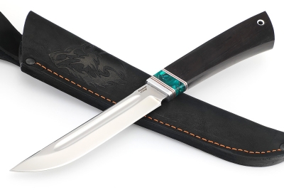 Нож Зубатка-3 (х12МФ, акрил, чёрный граб)