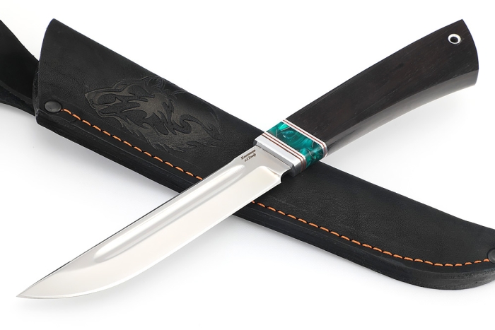 Нож Зубатка-3 (х12МФ, акрил, чёрный граб)