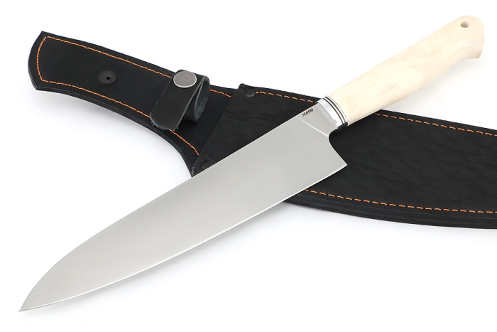 Нож Шеф большой премиум N690, рог лося