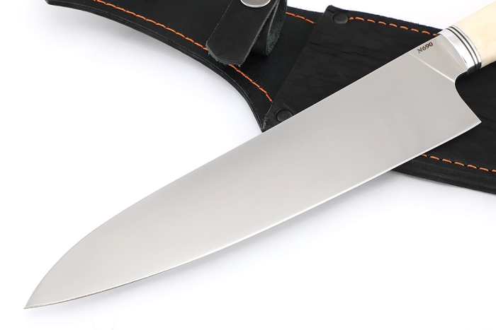 Нож Шеф большой премиум N690, рог лося