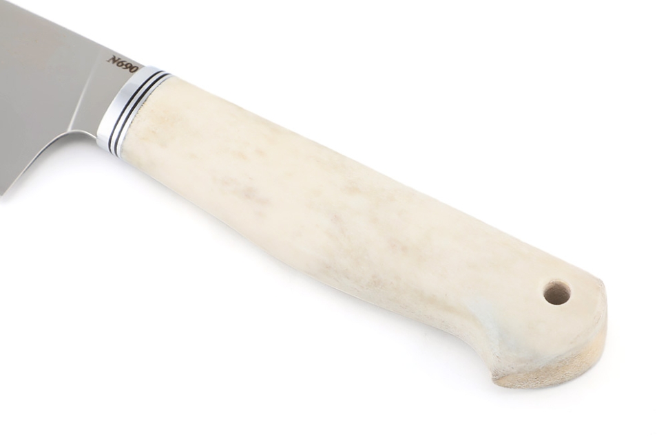 Нож Шеф большой премиум N690, рог лося