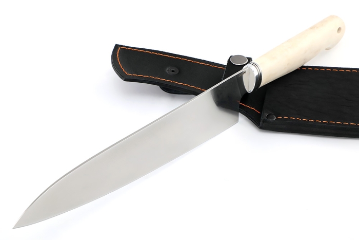 Нож Шеф большой премиум N690, рог лося