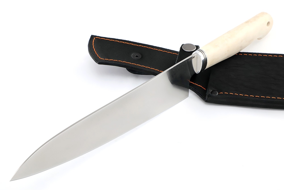 Нож Шеф большой премиум N690, рог лося