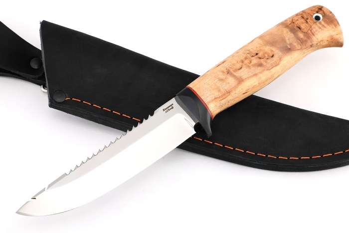 Нож Судак малый х12МФ, G10+карельская берёза