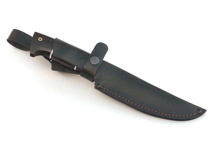 Нож Лесной (дамаск, чёрный граб)