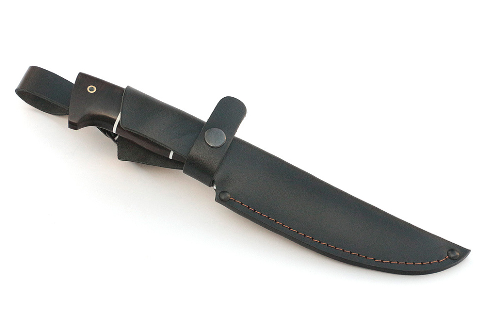 Нож Лесной (дамаск, чёрный граб)