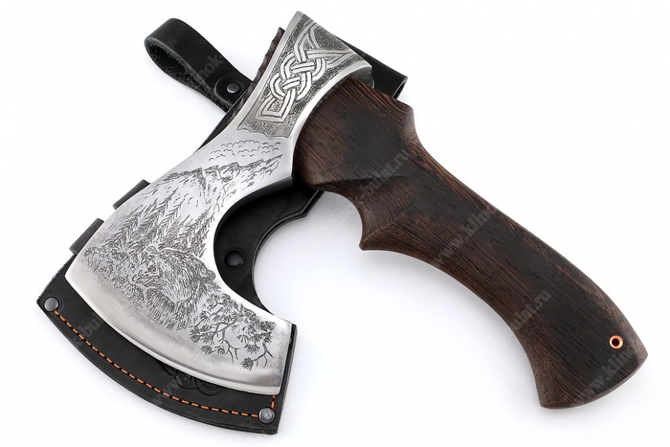 Топор Хозяин (композитный сплав У10+ХВГ, художественная гравировка, рукоять - венге)