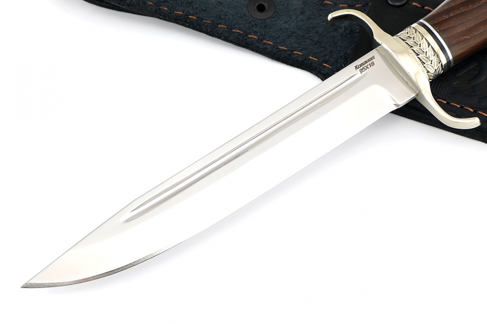 Нож Классика (сталь 95х18, термоциклированный ясень - мельхиор)