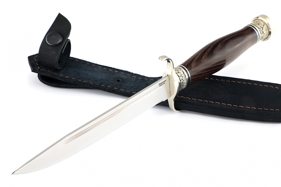 Нож Классика (сталь 95х18, термоциклированный ясень - мельхиор)