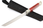 Нож Самурай (К340, мельхиор, карельская береза красная) - Нож Самурай (К340, мельхиор, карельская береза красная)