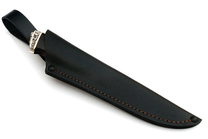 Нож Судак малый (булат, чёрный граб - мельхиор)