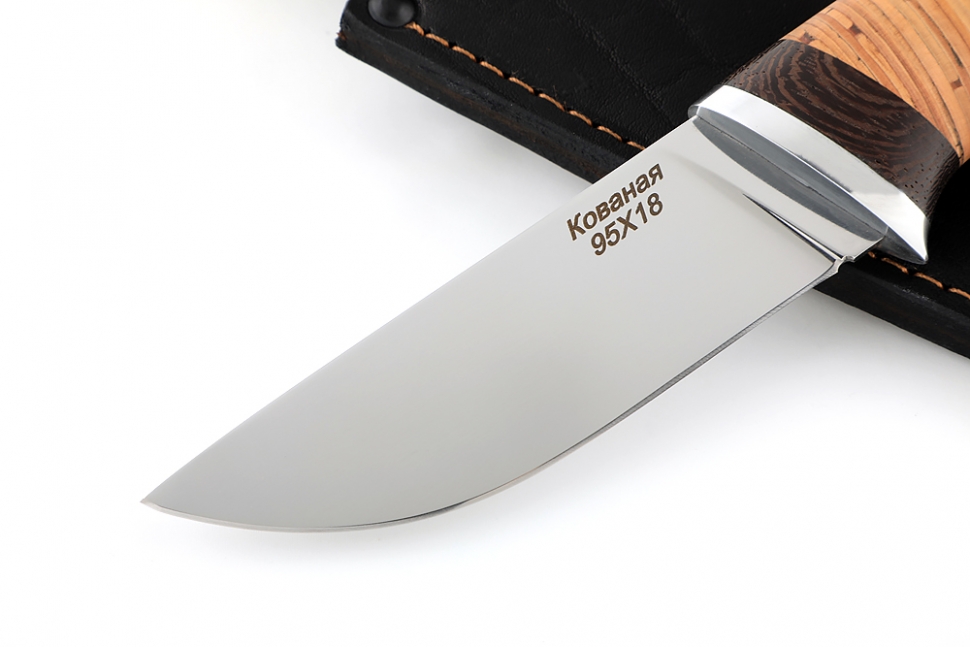 Нож Барсук (95Х18, береста)