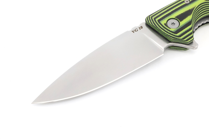 Нож складной Турист VG10 рукоять G10 черно-зеленая