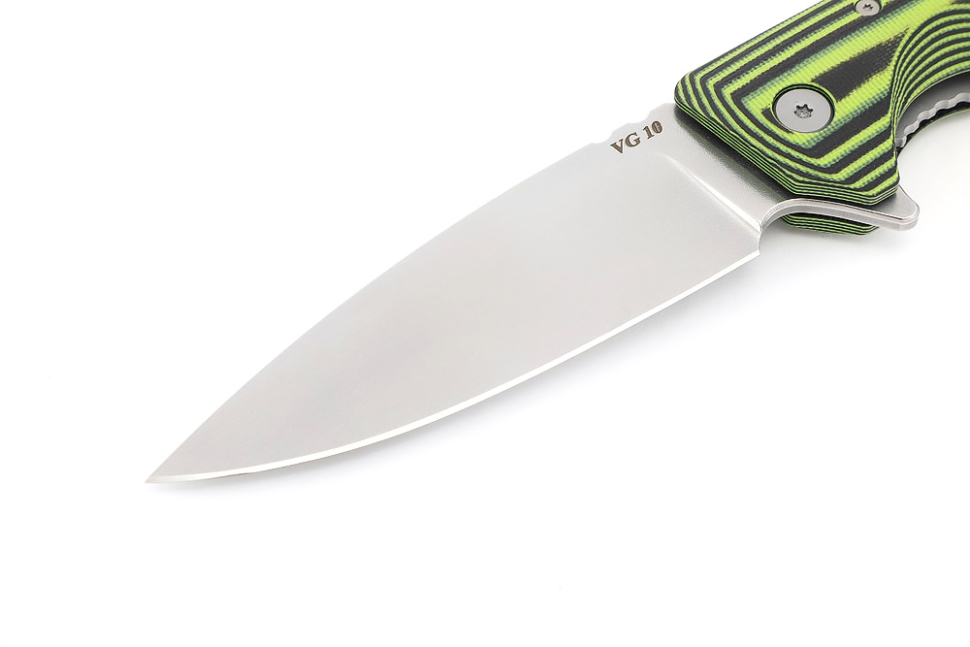 Нож складной Турист VG10 рукоять G10 черно-зеленая