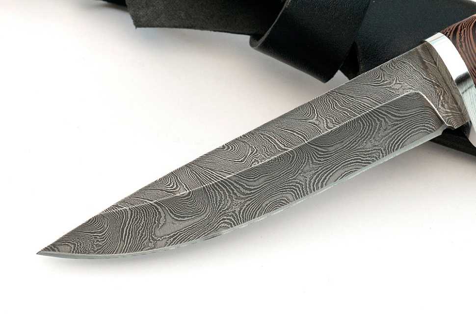 Нож Пантера (дамаск, береста)