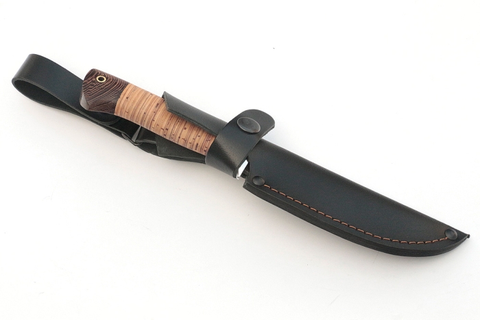 Нож Пантера (дамаск, береста)