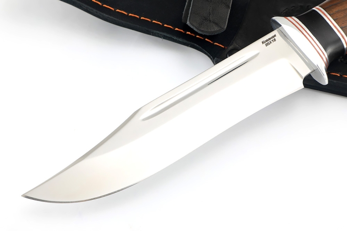 Нож Атака (95Х18, вставка черный граб, ясень термоциклированный)