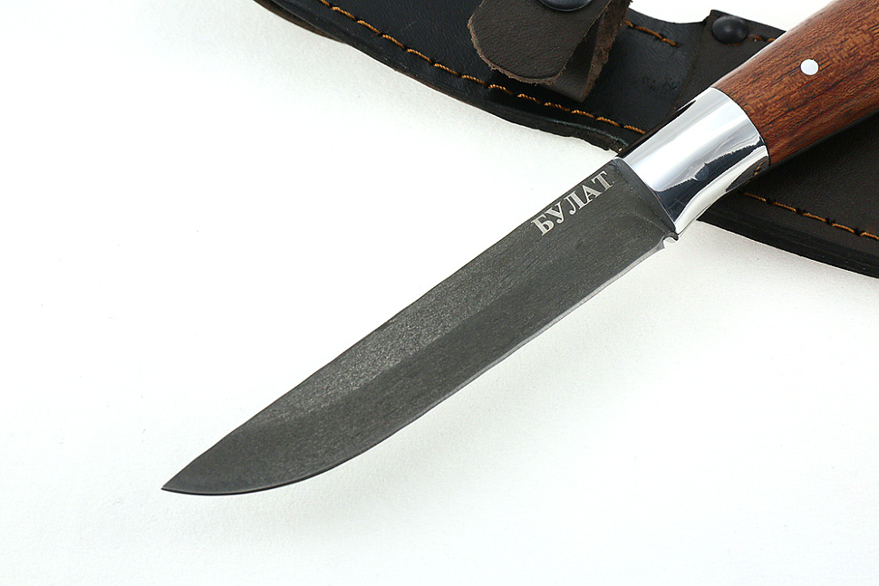 Нож Шеф-повар №5 (булат, цельнометаллический; рукоять - бубинга)