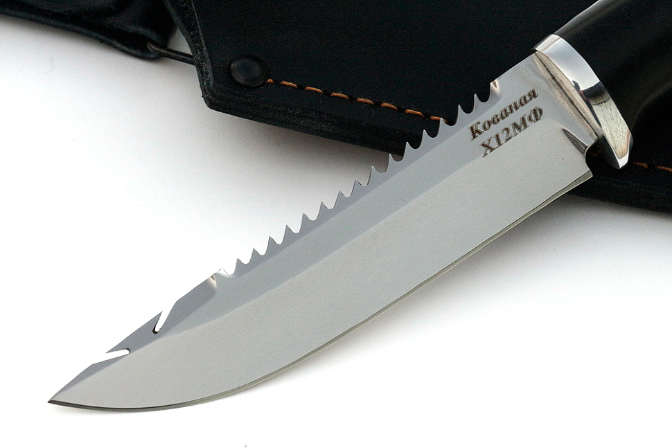 Нож Судак малый (х12МФ, чёрный граб)