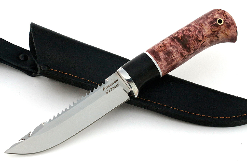 Нож Судак малый (х12МФ, карельская берёза)